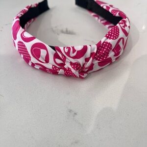 Pink and White Patterned Headband